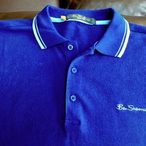 Ben Sherman Classic Polo Shirt in Royal Blue Size M in GUC 100% Cotton